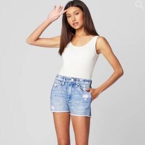 Blanknyc Denim Print Sweatpants Shorts